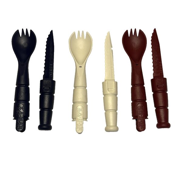 Ka-Bar Spork (Fork/Spoon) Knife Camping Tactical Utensils 3 Pack 9909 USA - Picture 2 of 9